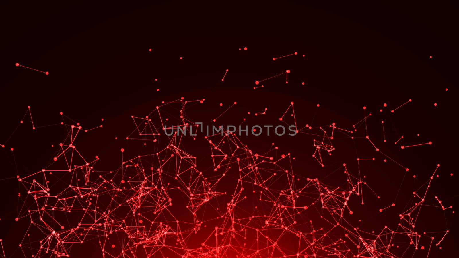 4K rendered computer generated abstract background. Dots and lines are connecting.. 3d render