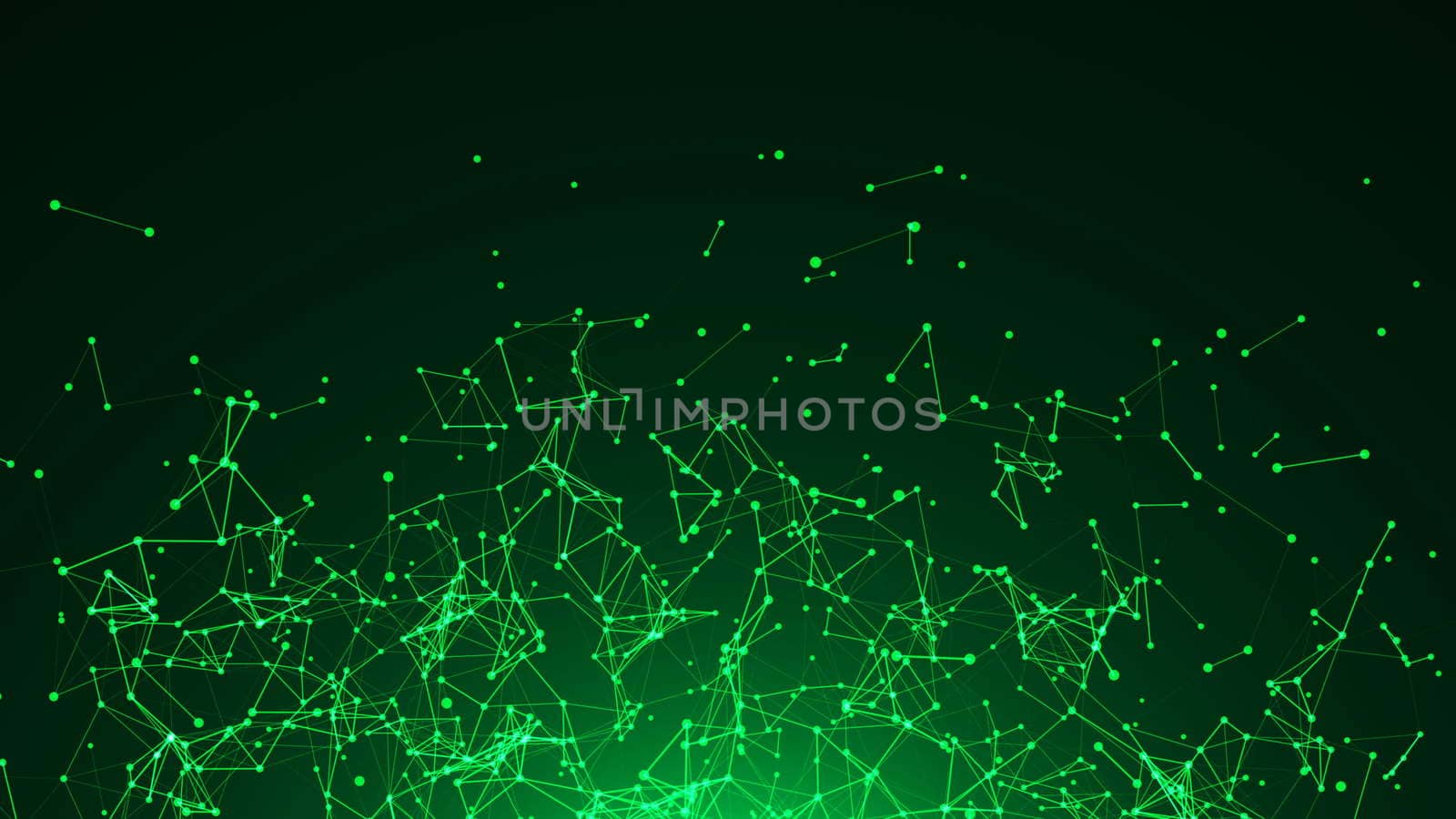 4K rendered computer generated abstract background. Dots and lines are connecting. by nolimit046