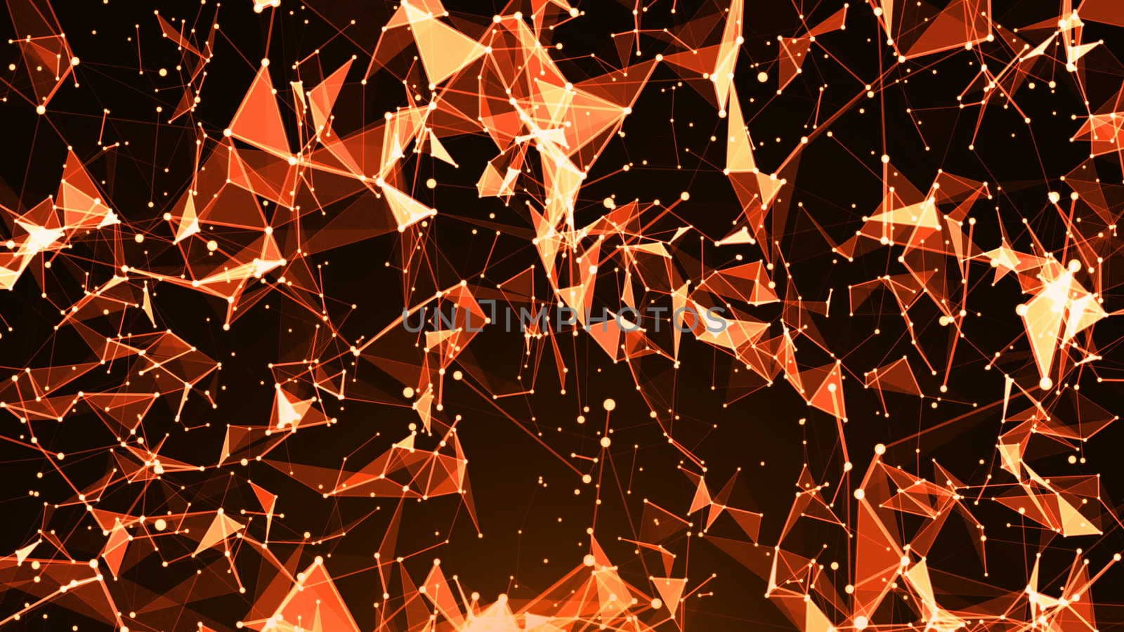 Abstract background with plexus. Technology backdrop. Triangles, lines and dots by nolimit046