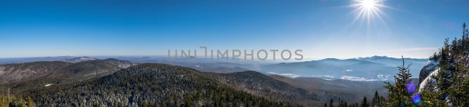 Panorama of winter mountain landscape by fpalaticky