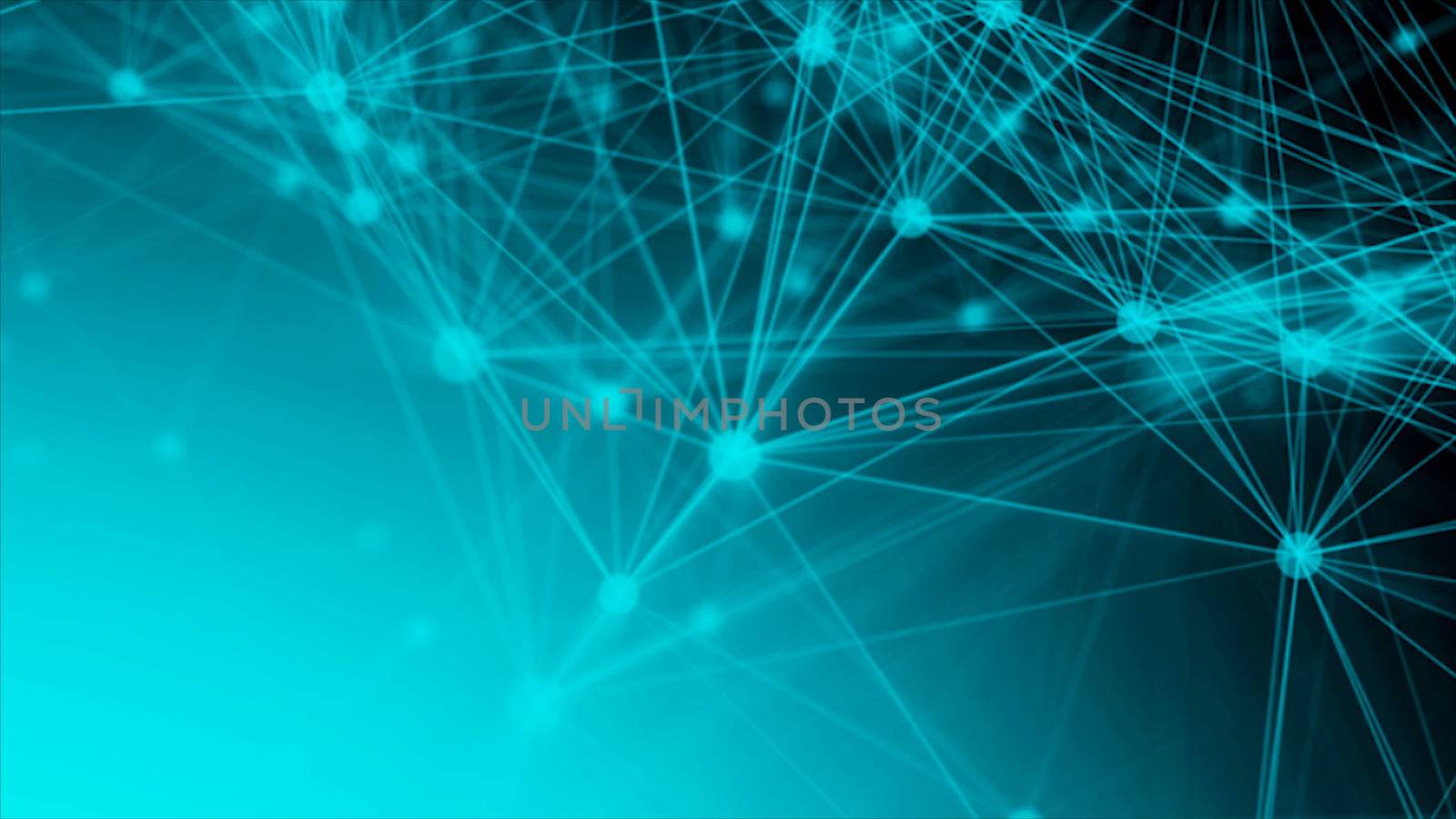 Abstract connection dots. Digital background. 3d rendering