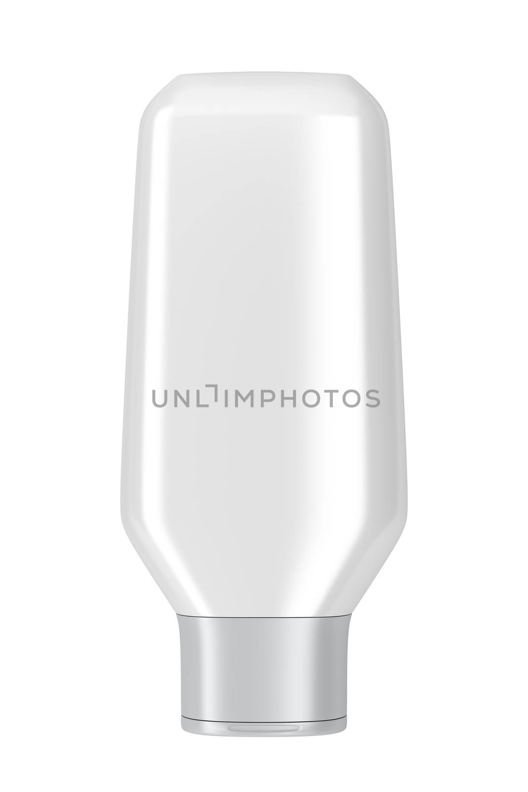 White plastic bottle for shampoo by magraphics