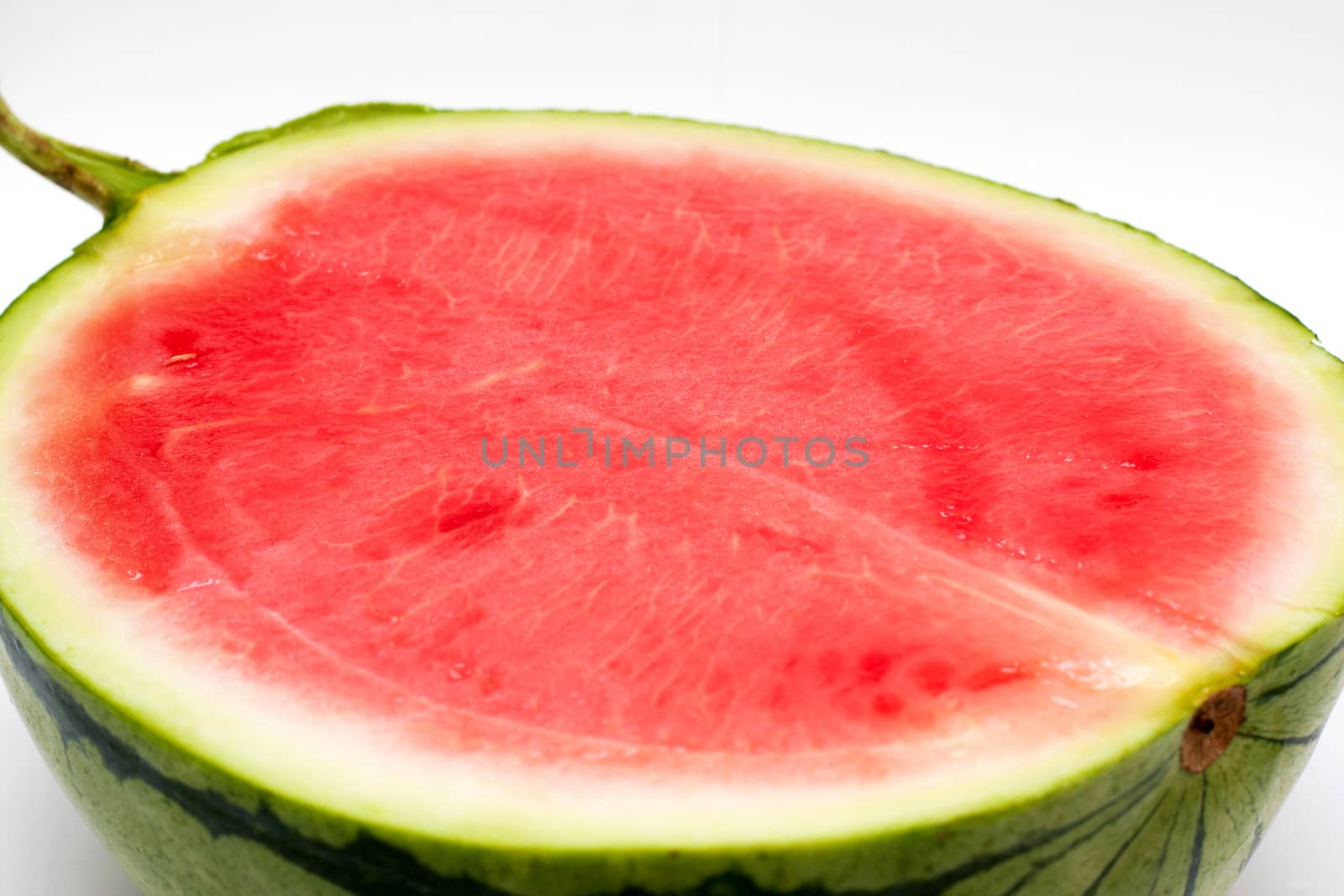 Half a watermelon isolated on white background by myyaym
