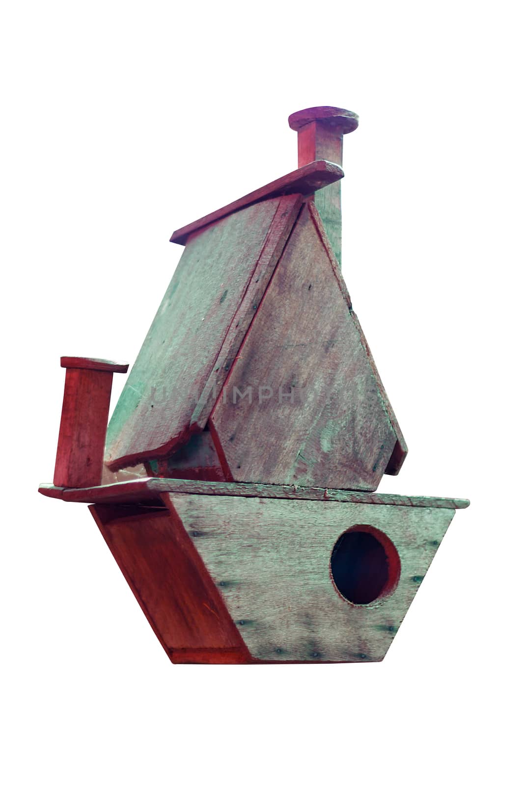 bird houses isolated on white background