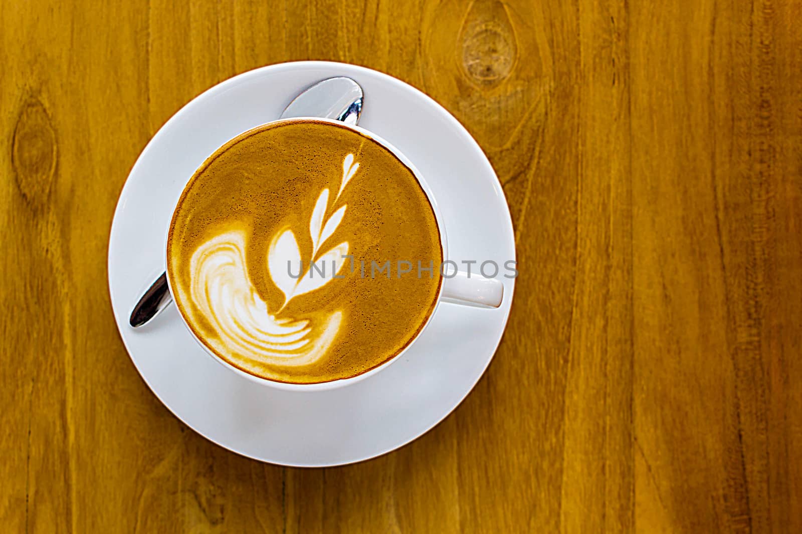 Image Of Coffee Latte Art, Relax Food Drink.
