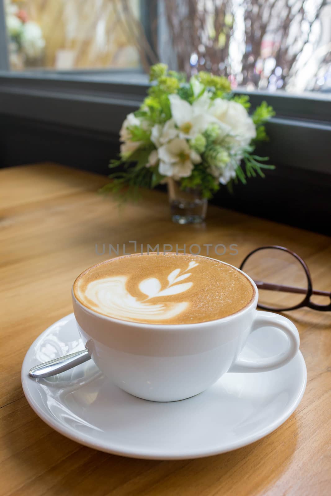 Image Of Coffee Latte Art, Relax Food Drink.
