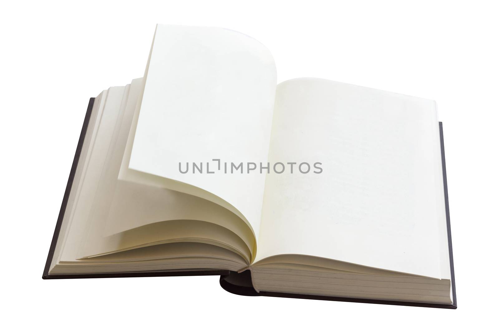 Open Vintage Book Isolated On White Background, Education Object