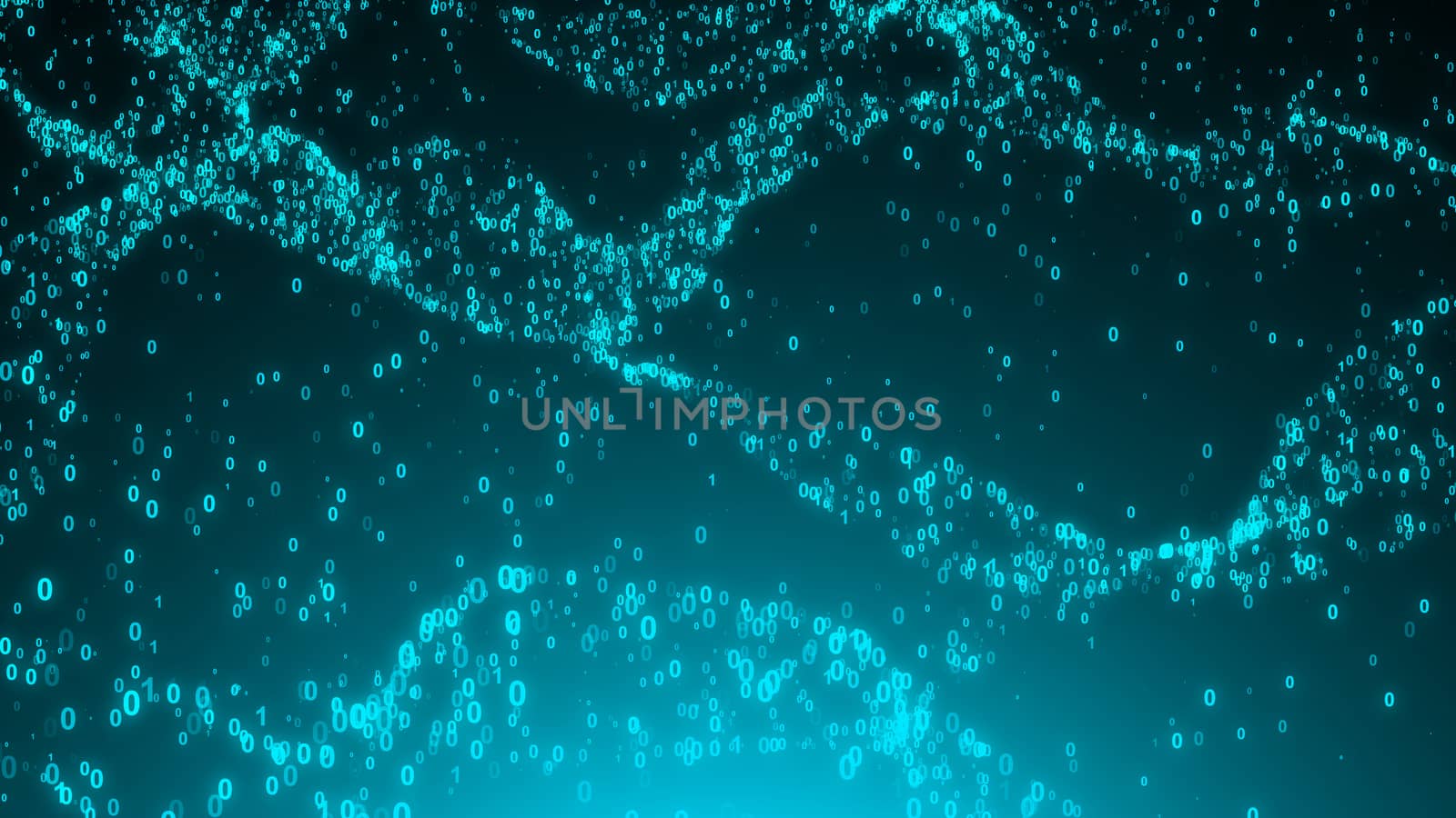 Abstract binary code background. Wave digital backdrop by nolimit046