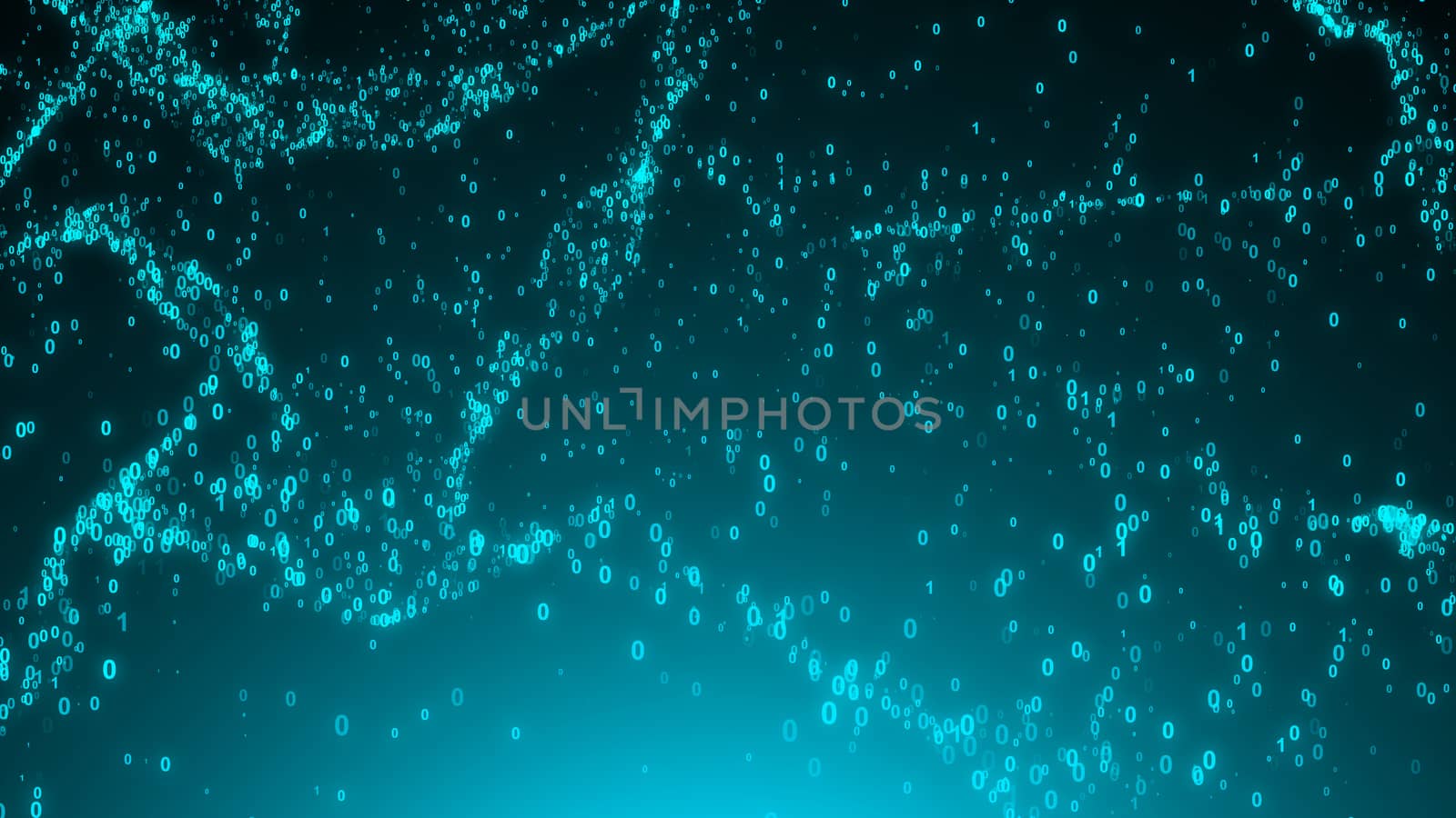 Abstract binary code background. Wave digital backdrop by nolimit046