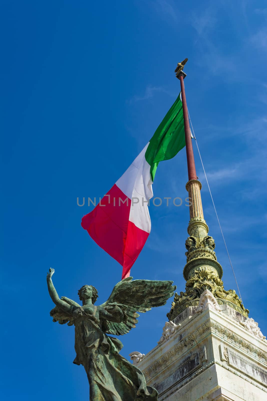 View of the national monument a Vittorio Emanuele II, Piazza Venezia in Rome, Italy by ankarb