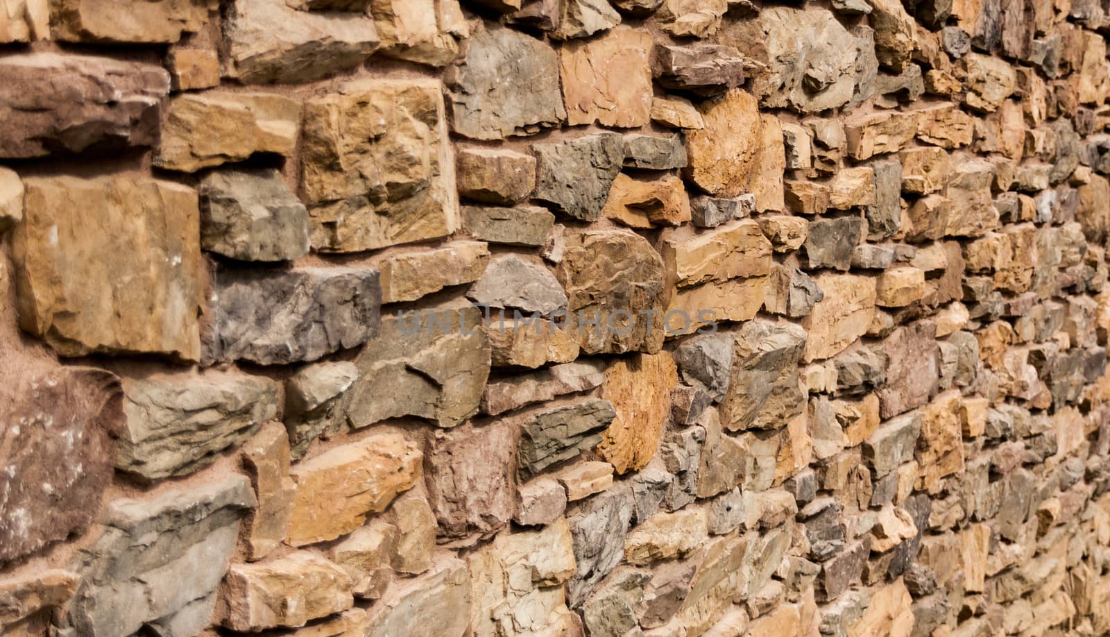 Red orange stone wall by experiencesnw