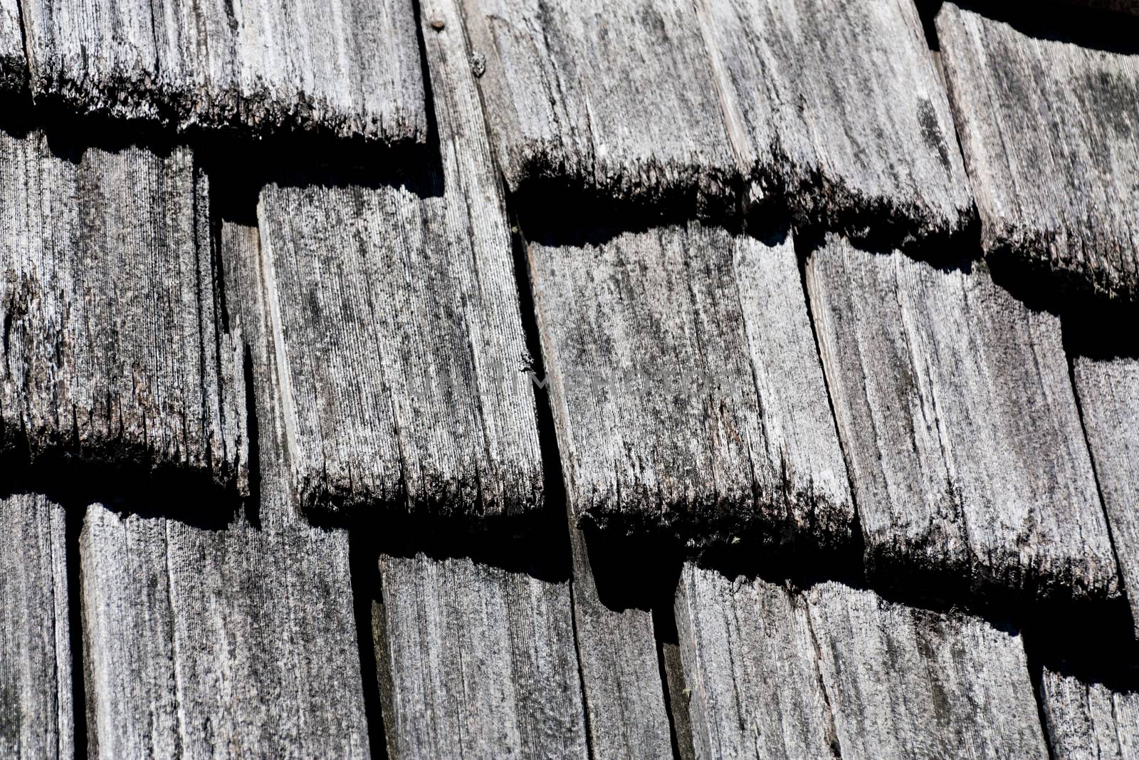 Cedar shake shingle texture background black and white