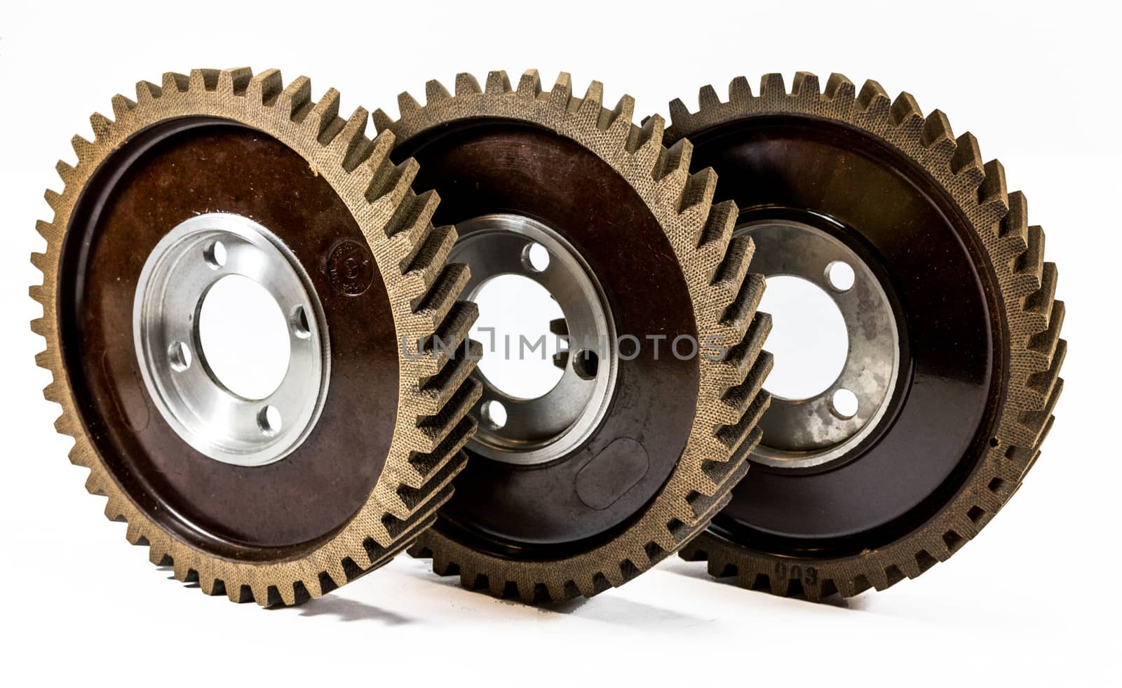 Antique automotive fiber camshaft timing gears on edge by experiencesnw