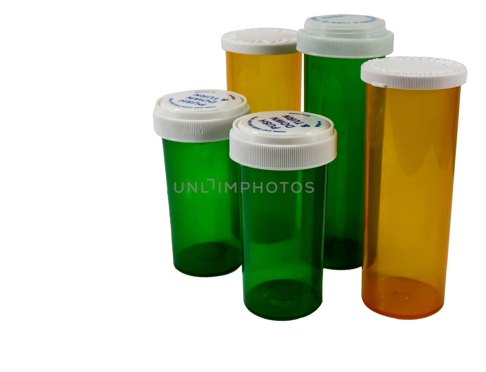 Green and yellow pharmaceutical medicine bottles by experiencesnw