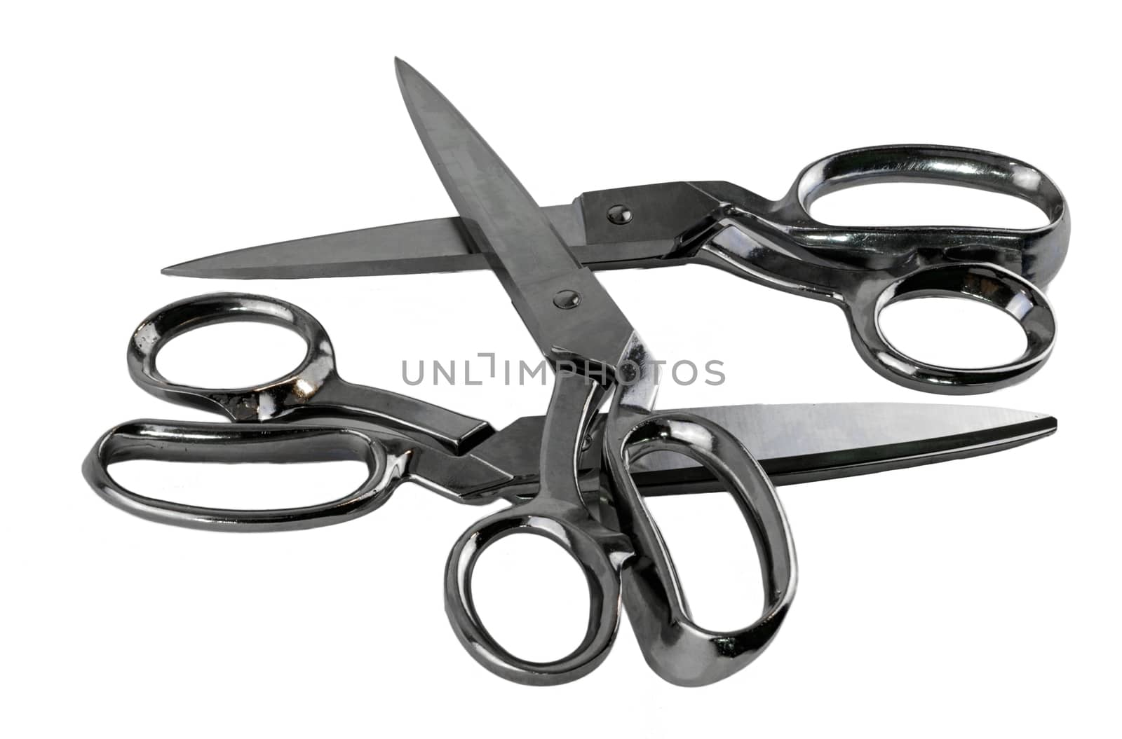 Professional stainless steel industrial cutting shears in a pile of 3