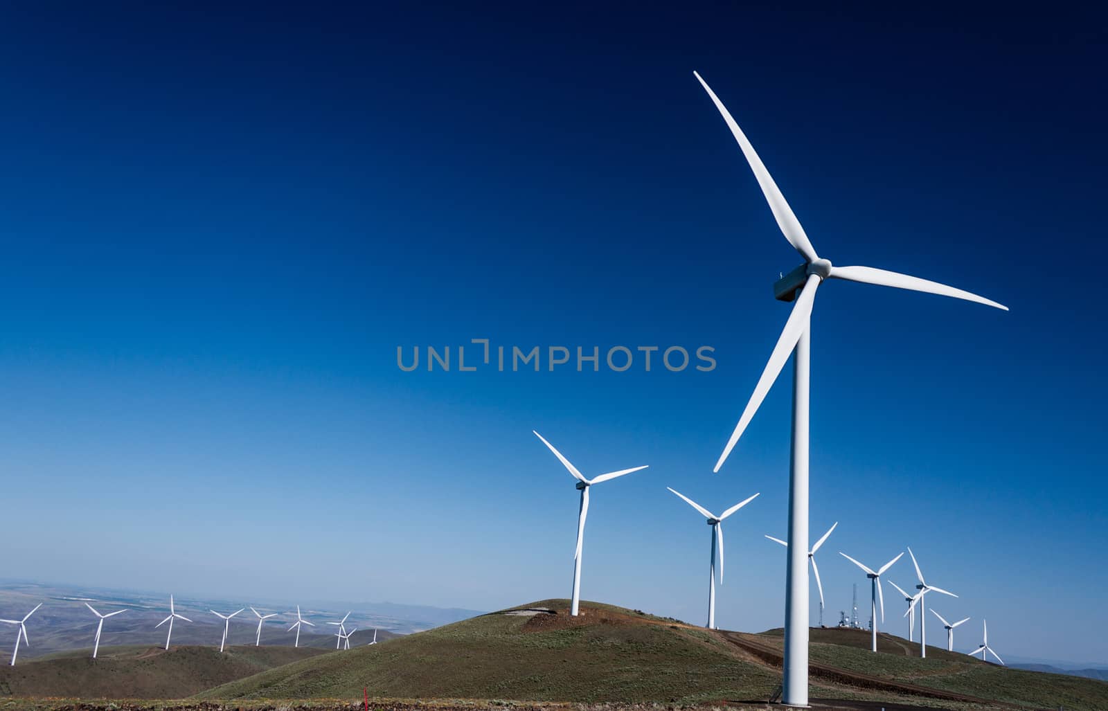 Power turbine wind mills on rolling hills by experiencesnw