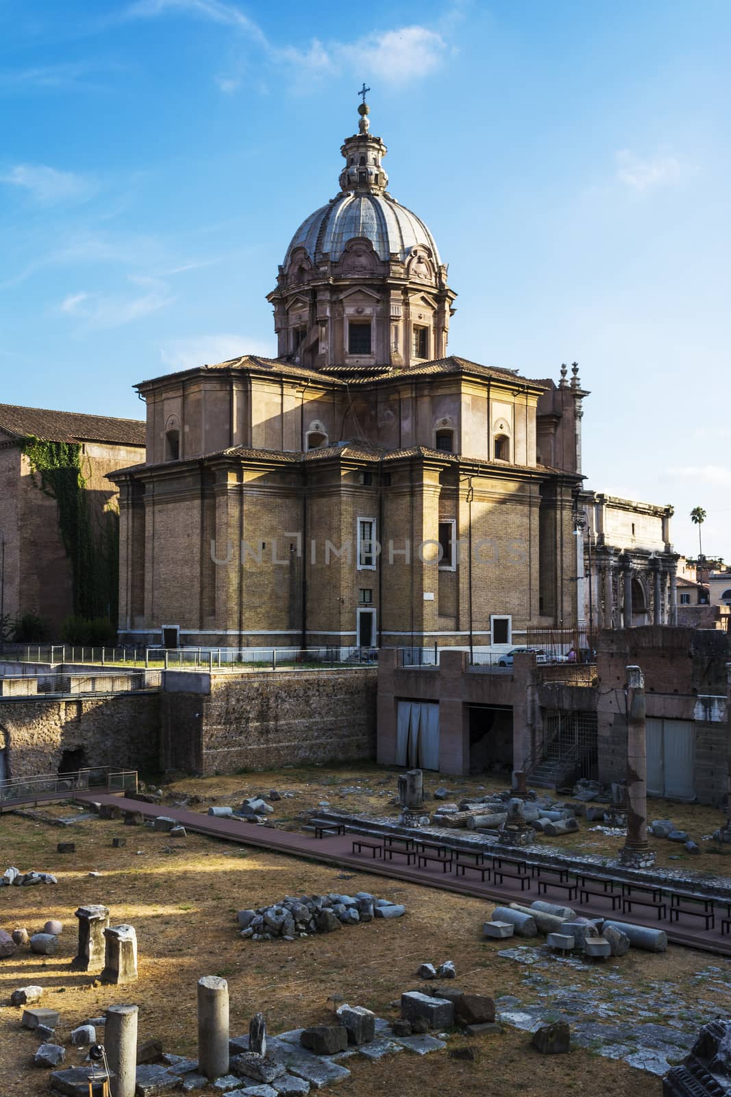 Santi Luca e Martina Church located between the Roman Forum and the Forum of Caesar Rome, Italy by ankarb