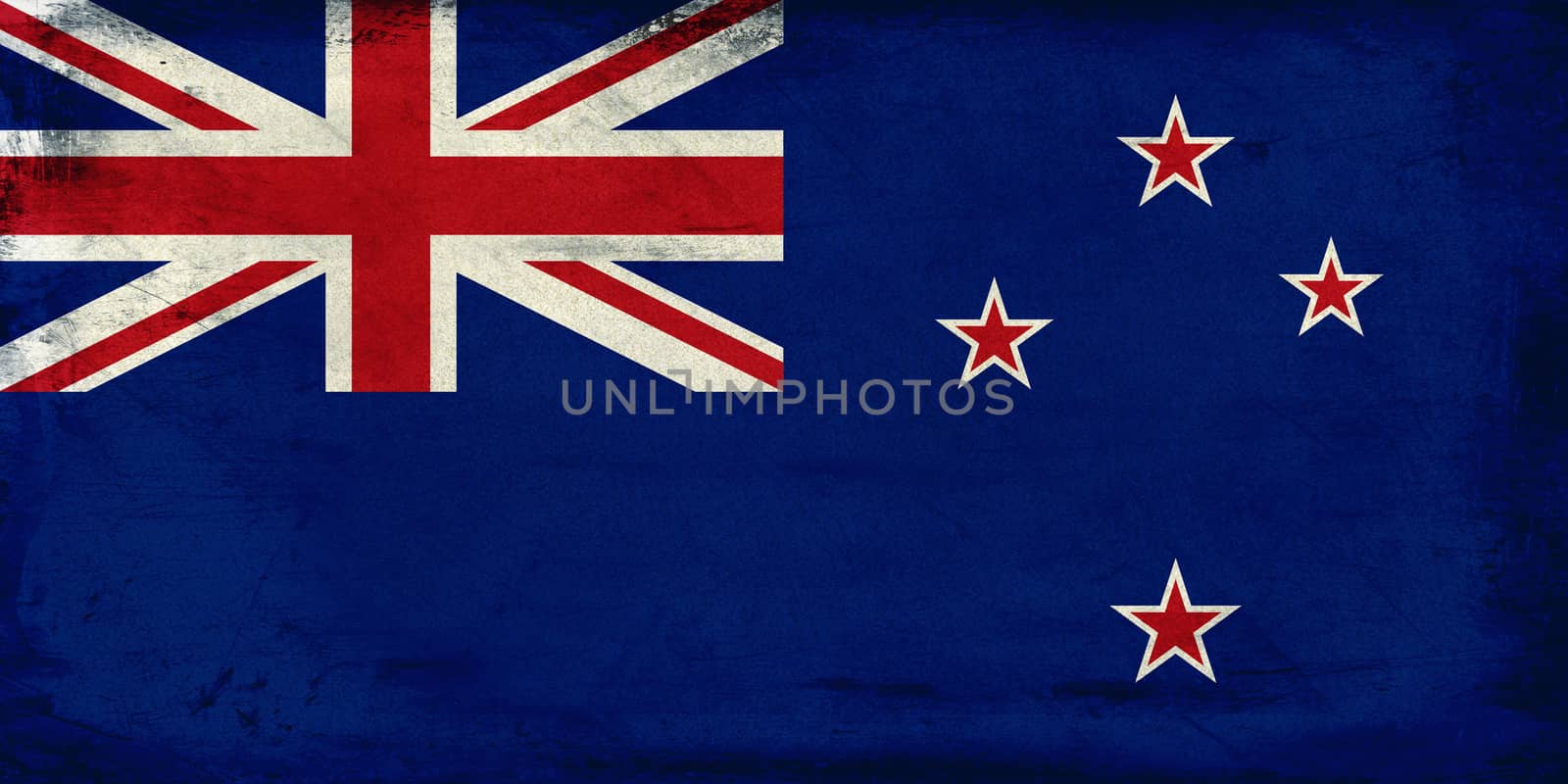 Vintage national flag of New Zealand background by myyaym