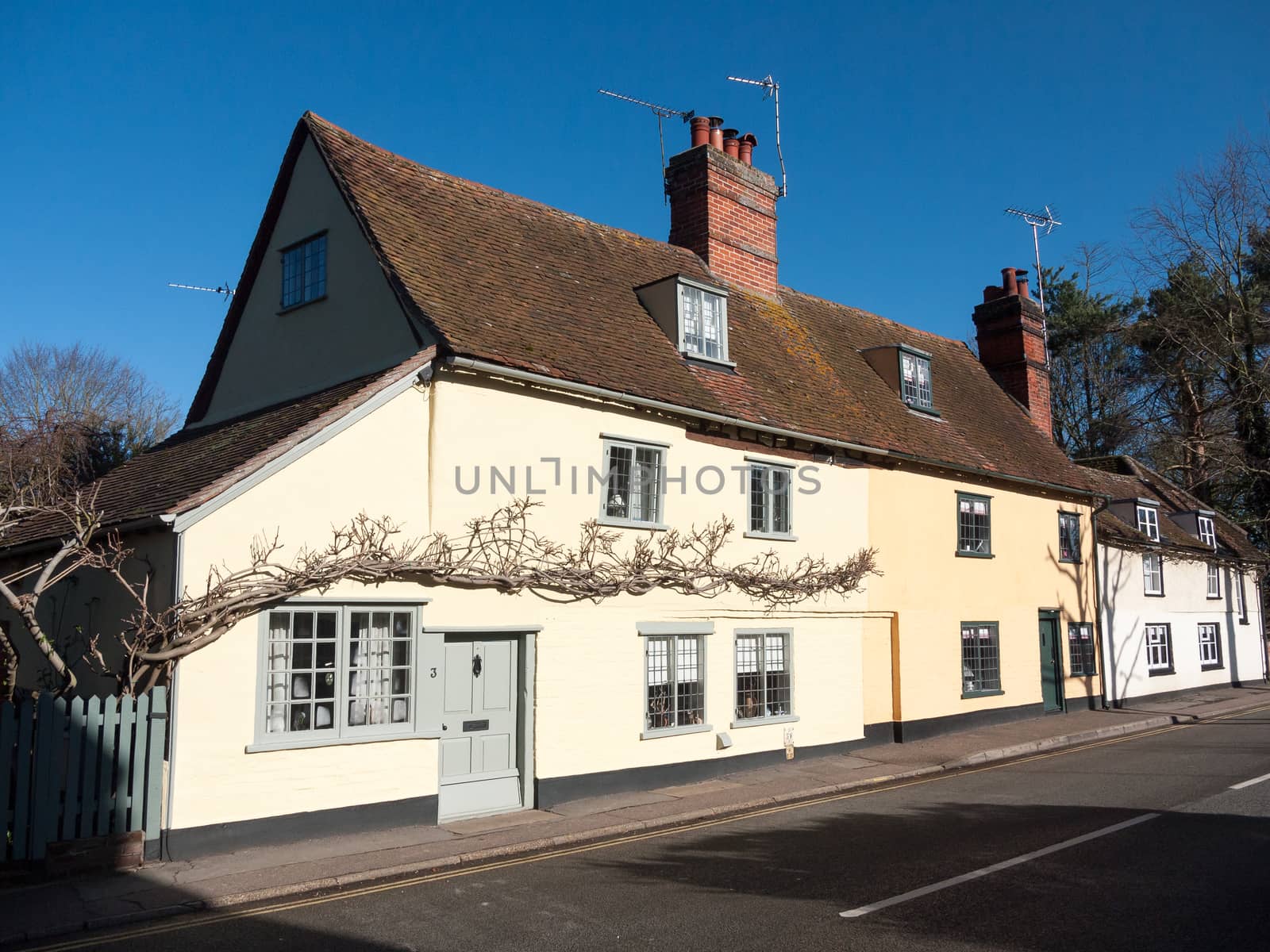 old unique retro house in country on road no people wealthy; essex; england; uk