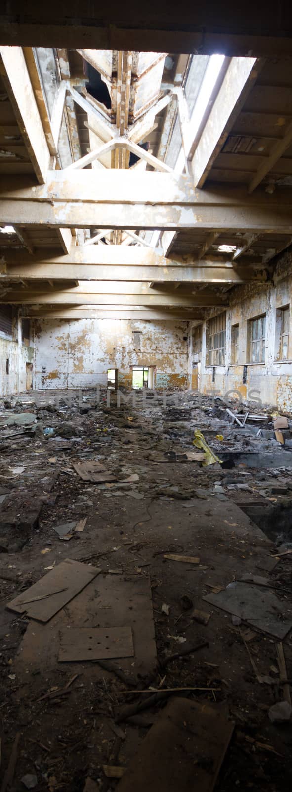 ruins of a very heavily polluted industrial factory, industrial series
