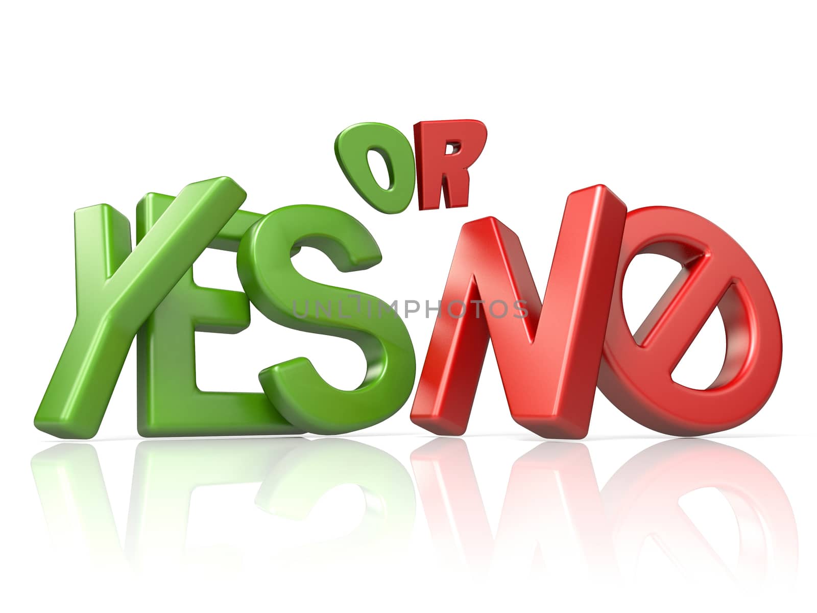 YES or NO concept 3D by djmilic