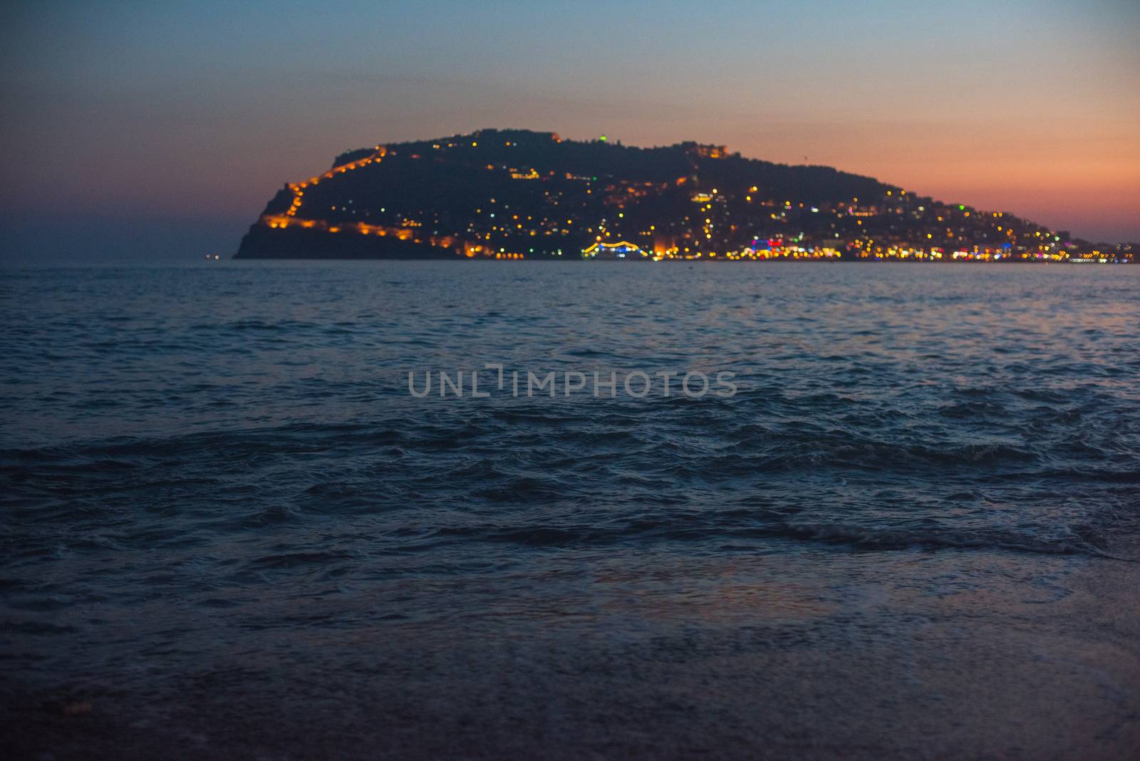 Evening at Alanya coast, Turkey