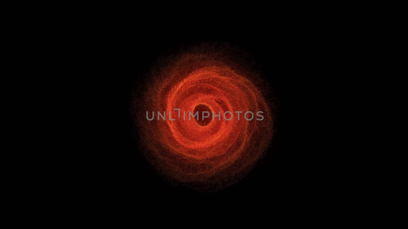 Rotating abstract sphere in space, 3d rendering backdrop