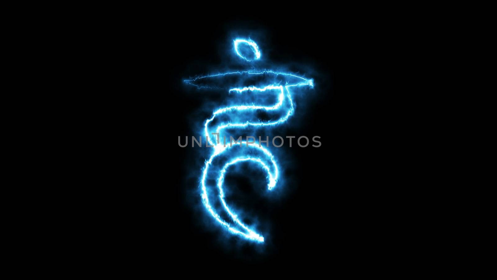 Burning stylish chakras symbol in space, 3d rendering by nolimit046