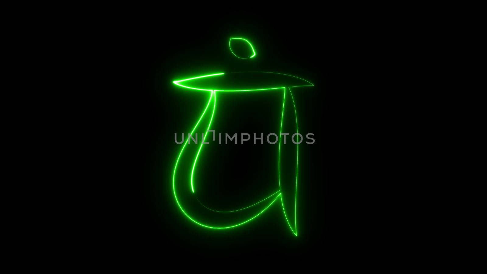 Burning stylish chakras symbol in space, 3d rendering by nolimit046
