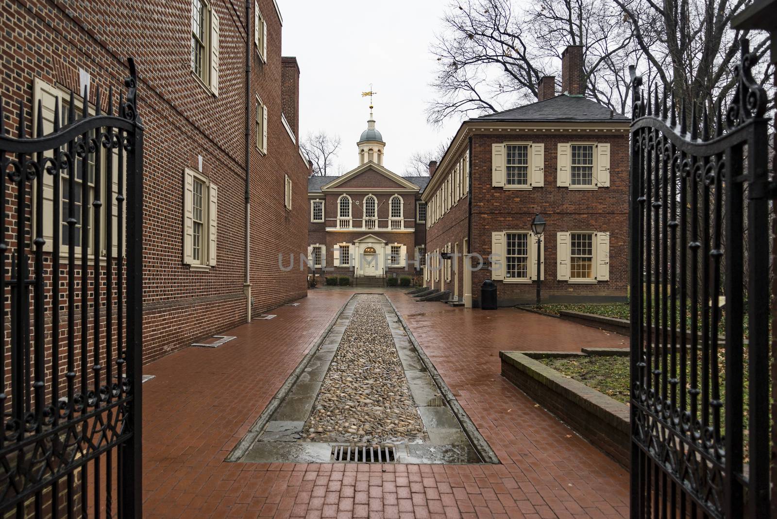 Carpenter's Hall Philadelphia, historic building and touristic attraction