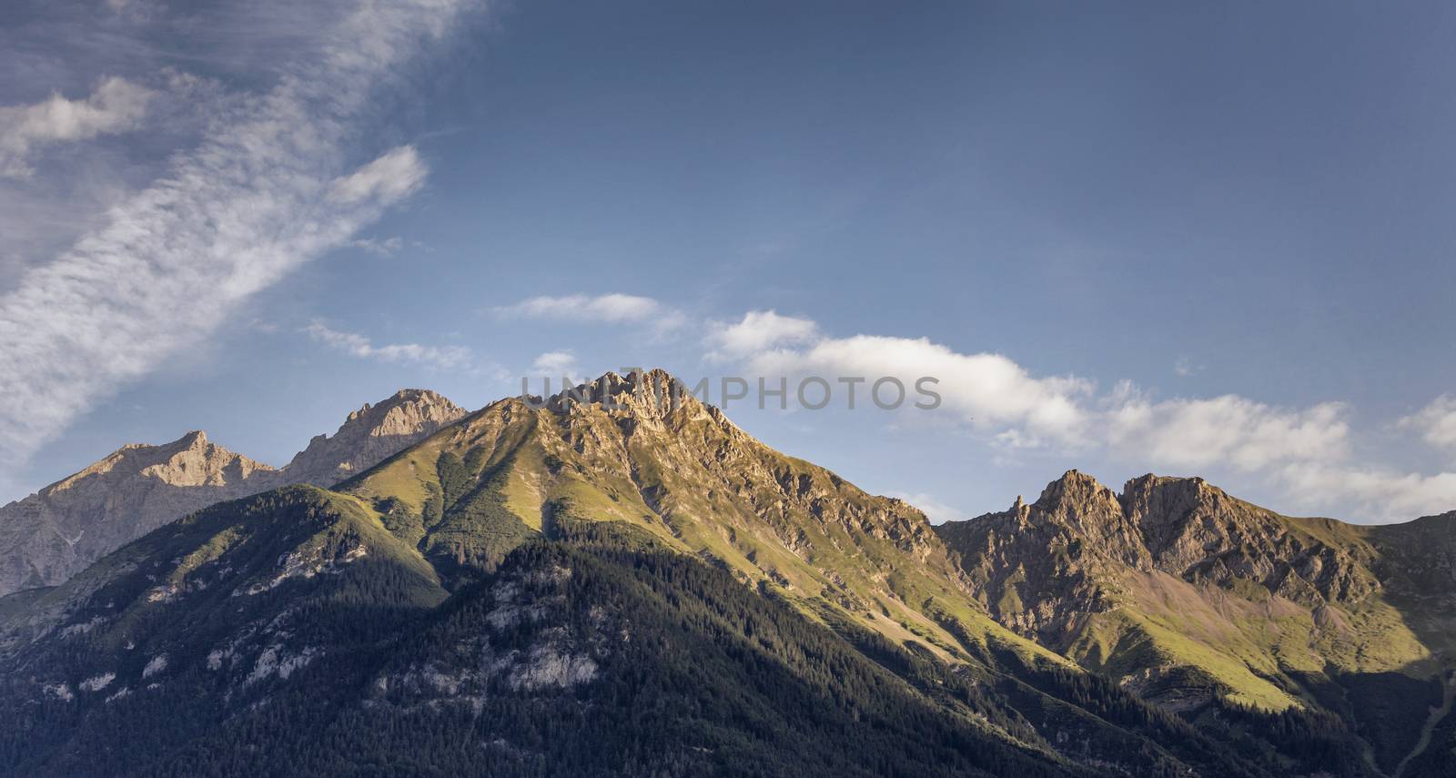 Beautiful day at the mountains at the Austrian Alps