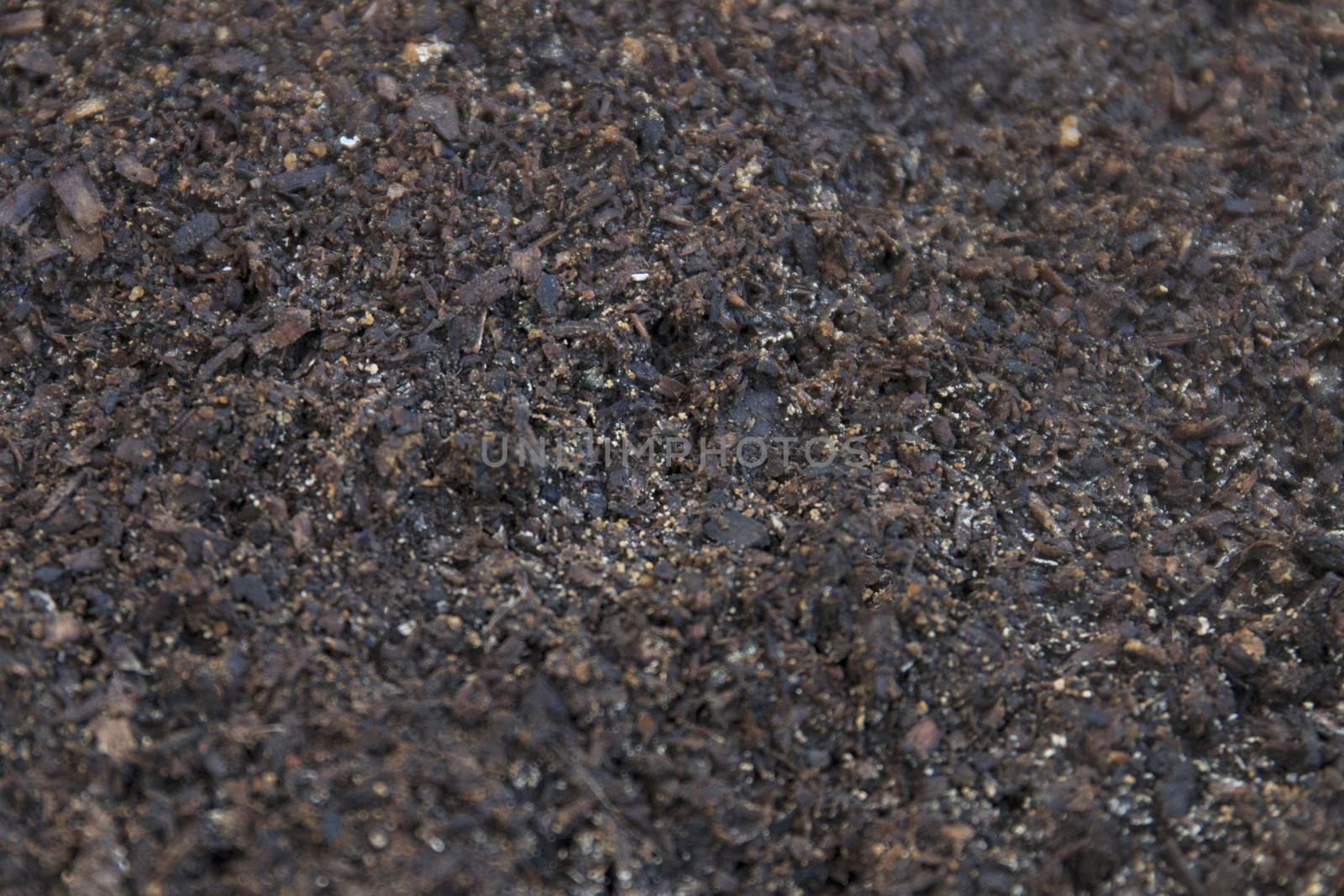 Fertile dirt soil texture ready for farming close up.