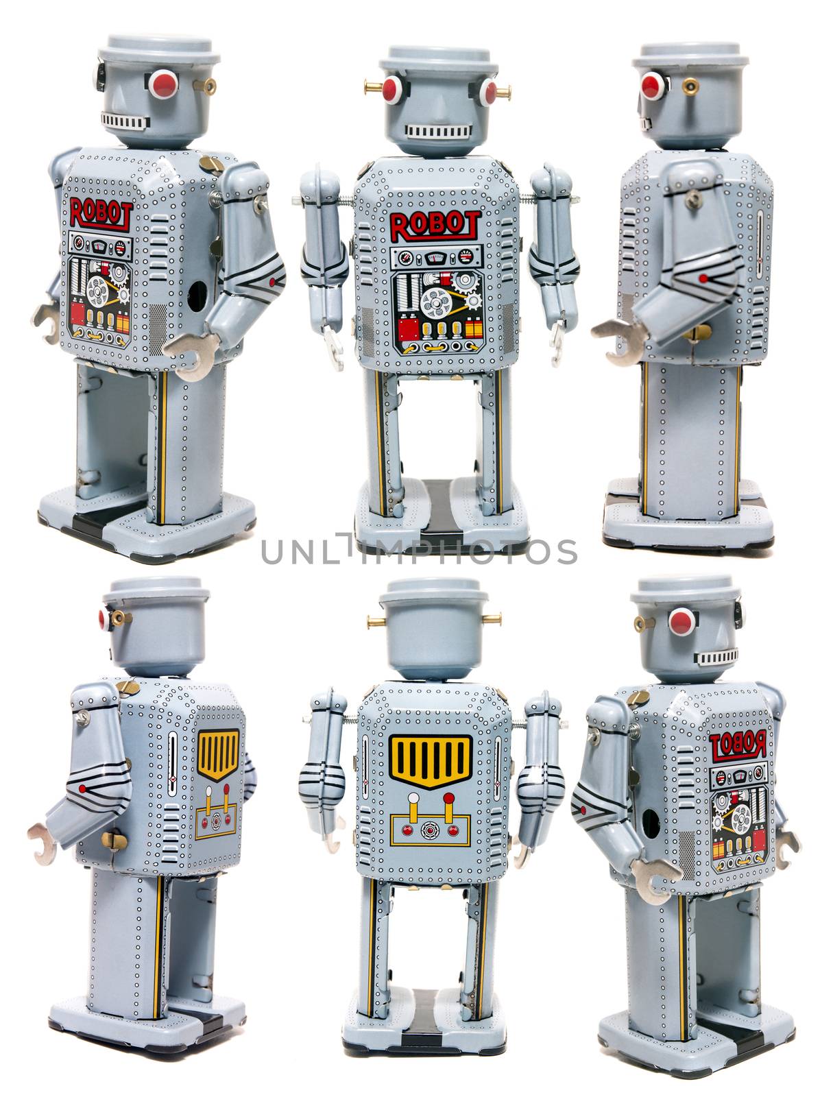 Vintage tin robot toy by membio