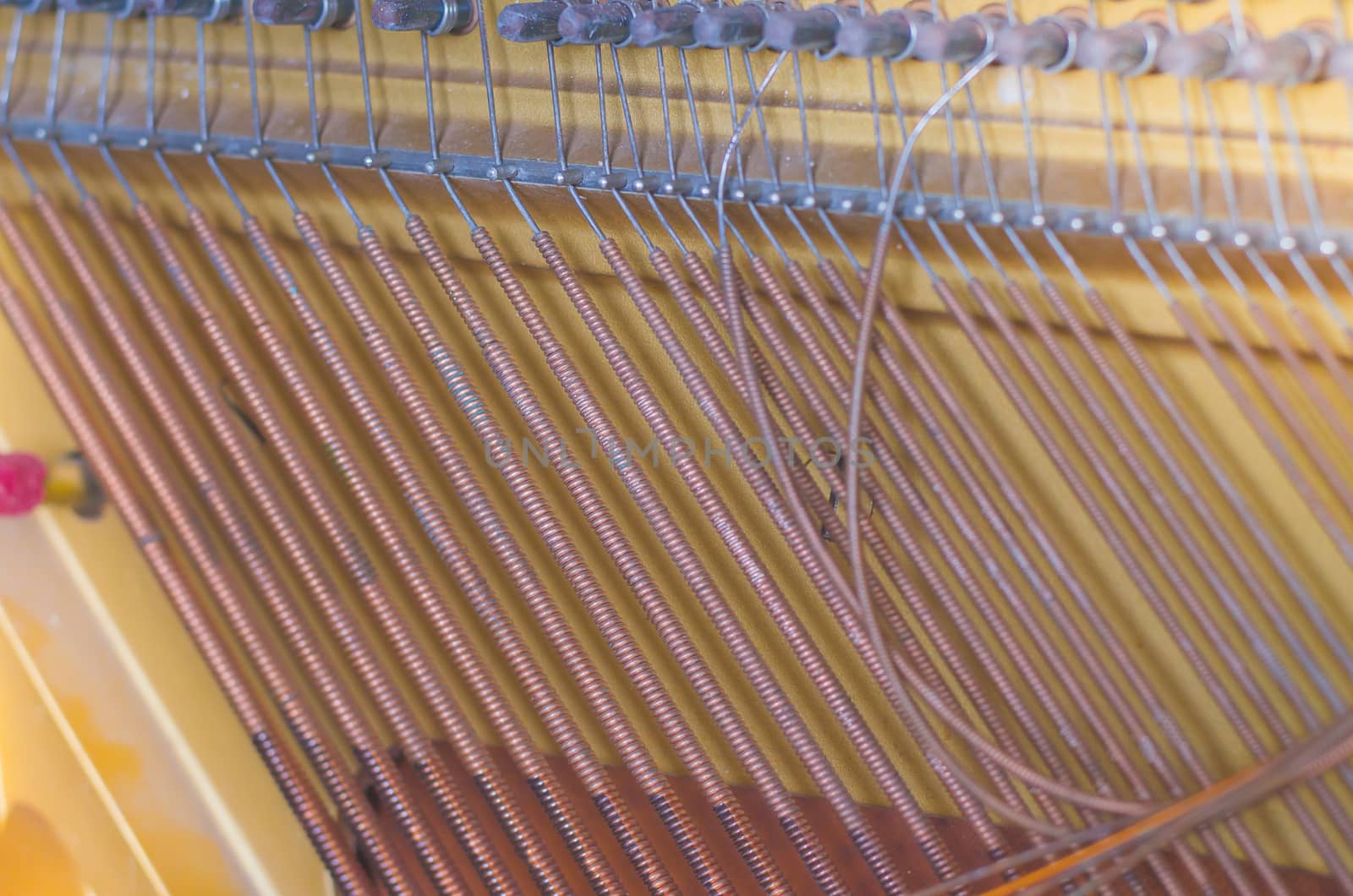 Old piano Broken parts musical instrument