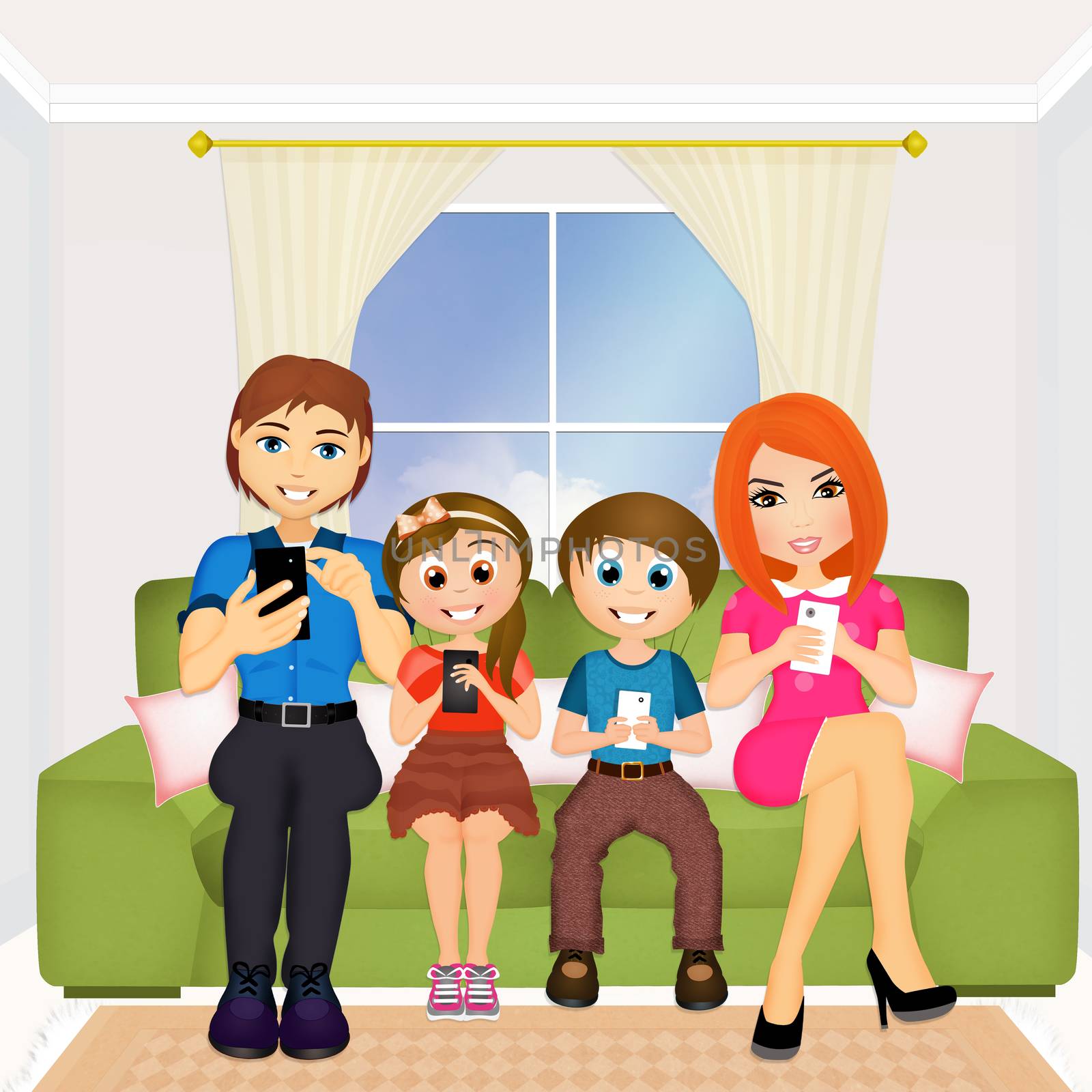 illustration of family connection