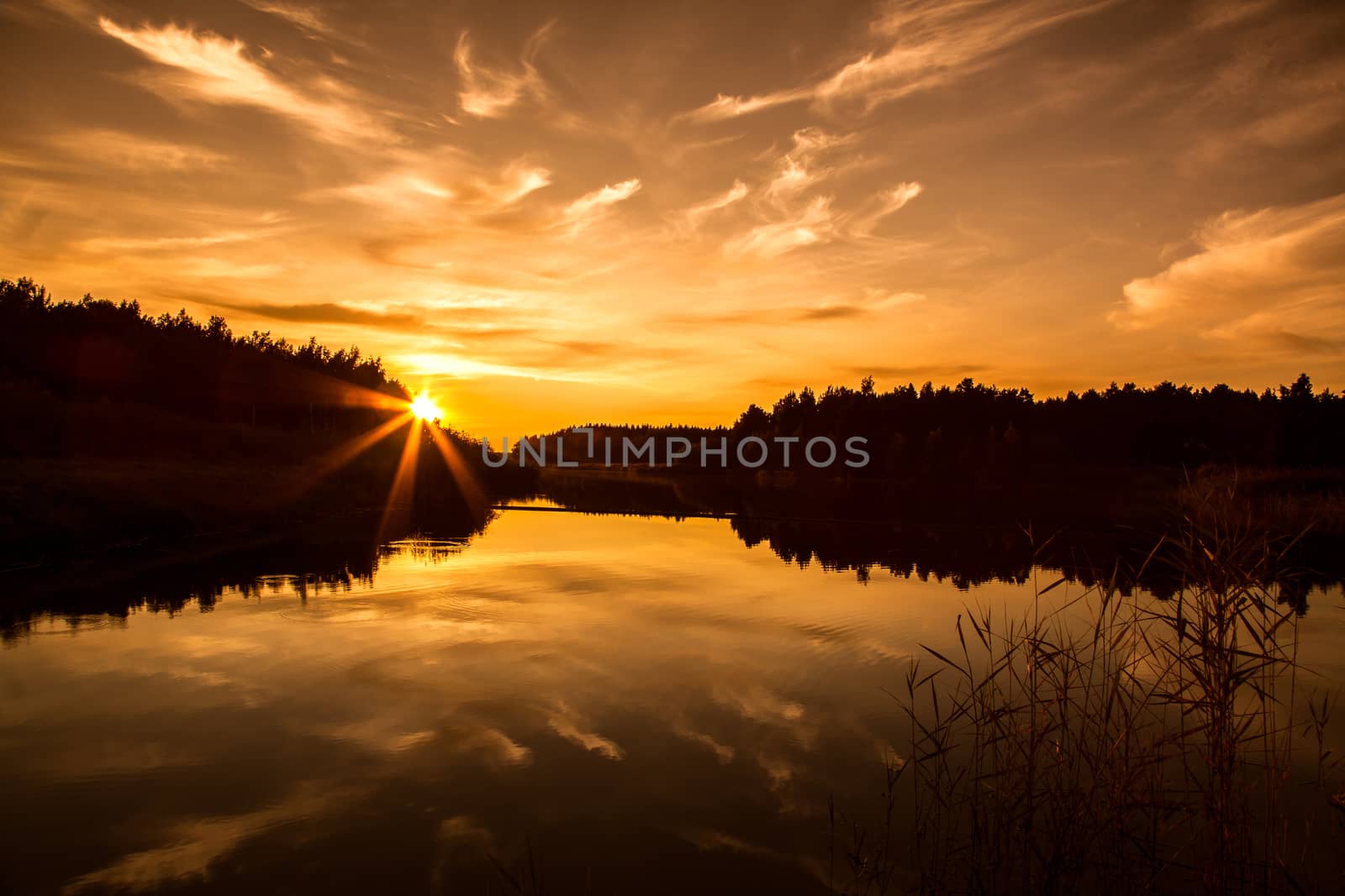 Beautiful sunset and reflections in Taivassalo, Finland. by leorantala