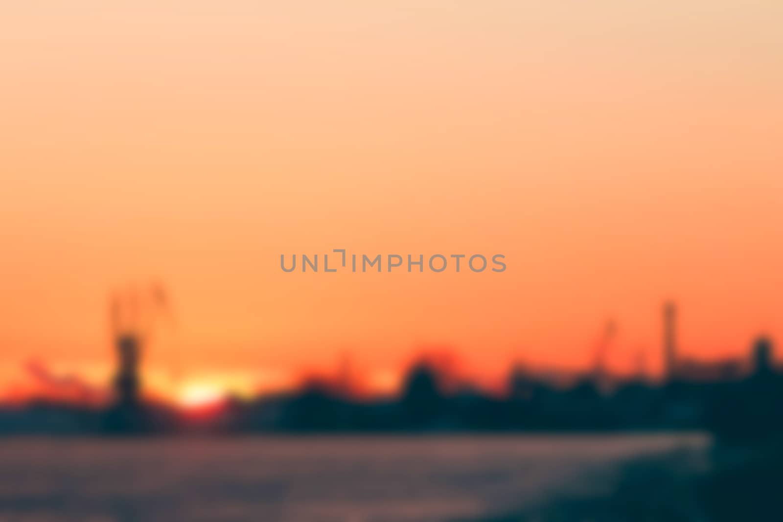 Gold sunset - blurred image by sengnsp