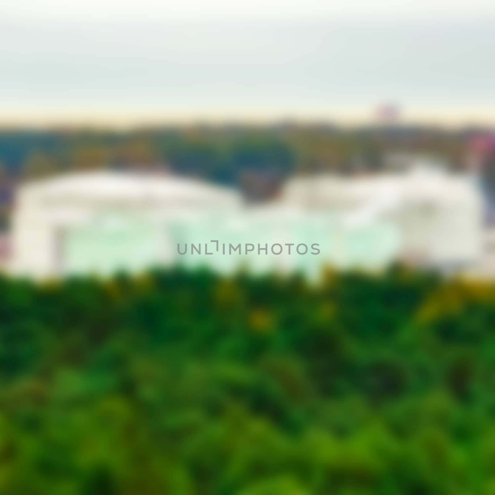 Cargo terminal - soft lens bokeh image. Defocused background