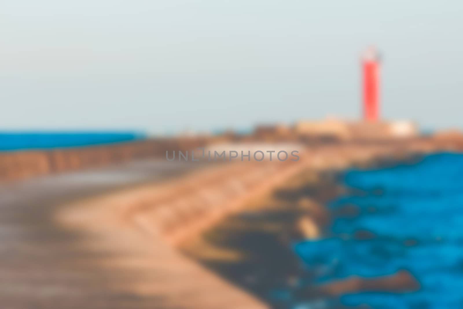 Red lighthouse - blurred image by sengnsp