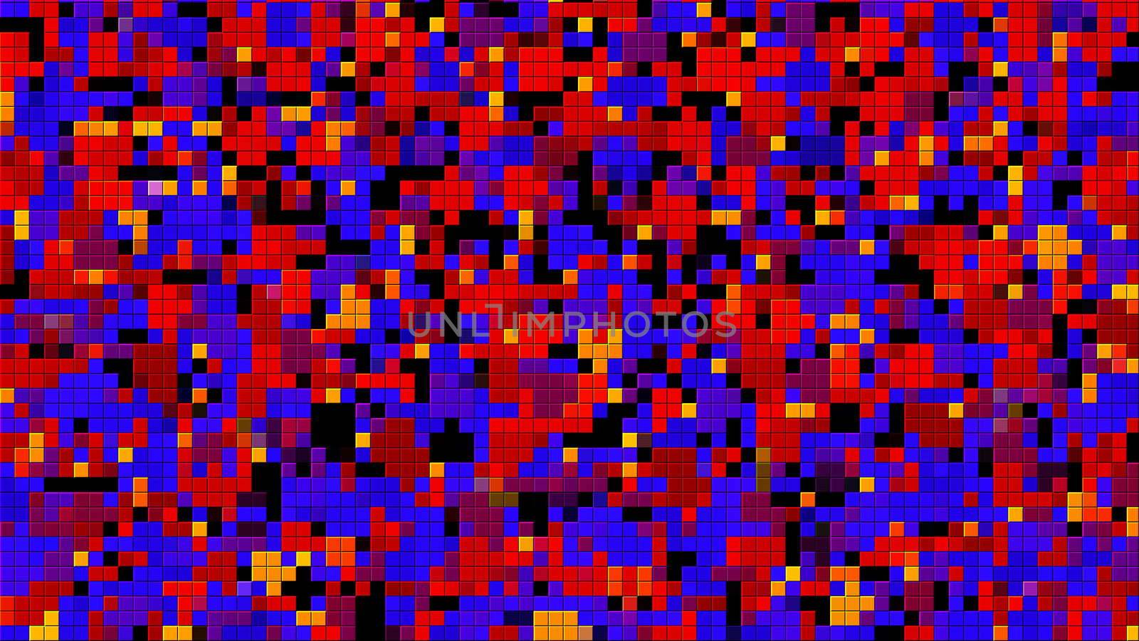 Mosaic with many little colorful square pieces, computer generated background, 3D rendering by nolimit046