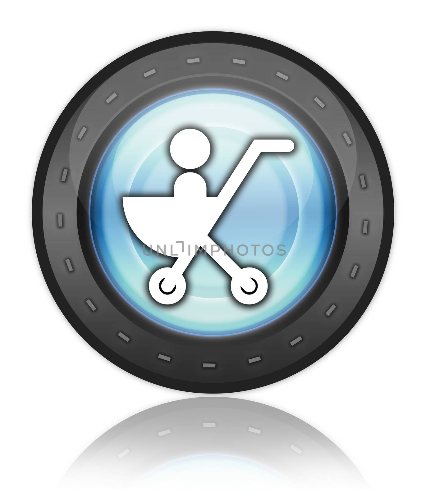 Icon, Button, Pictogram Stroller by mindscanner