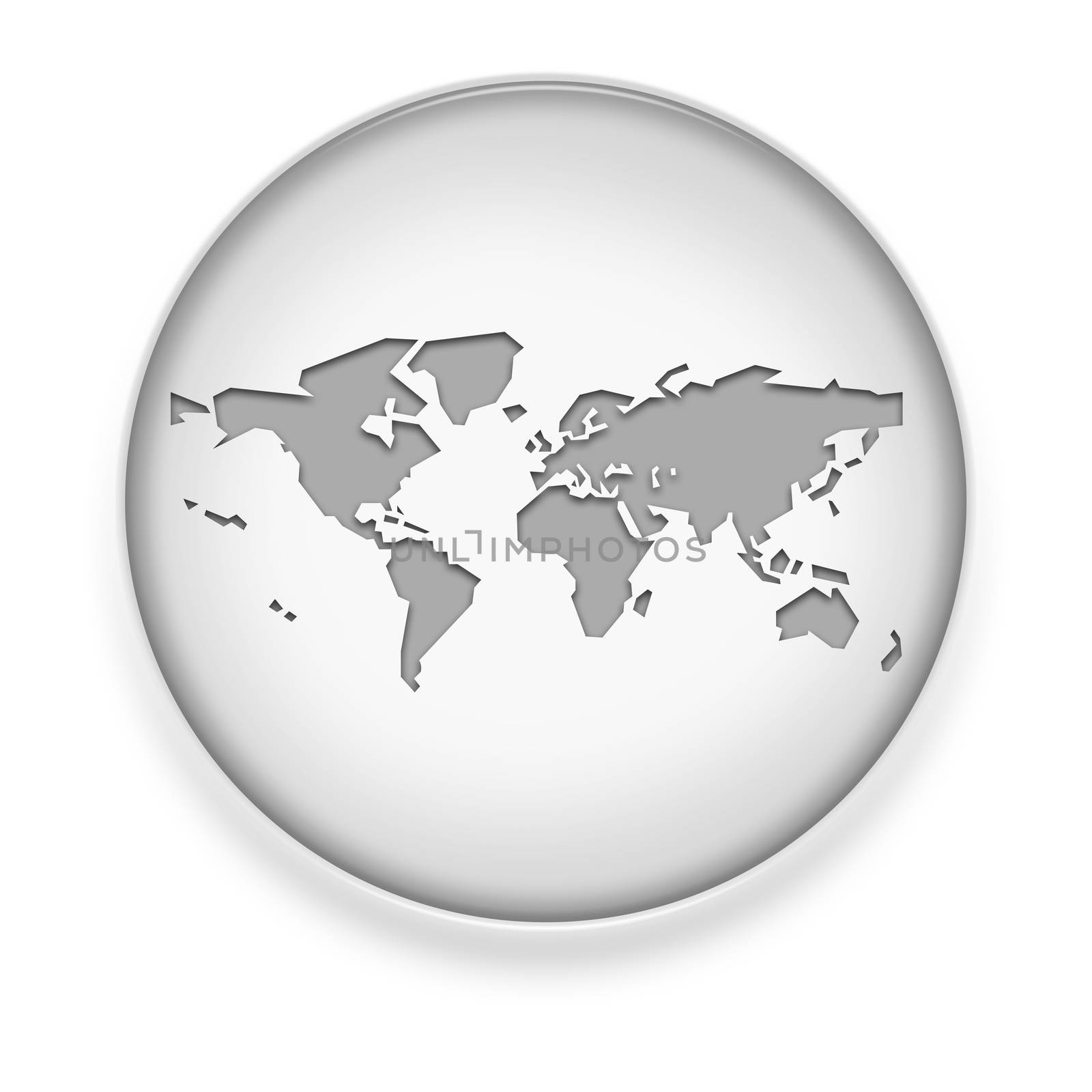 Icon, Button, Pictogram World Map by mindscanner
