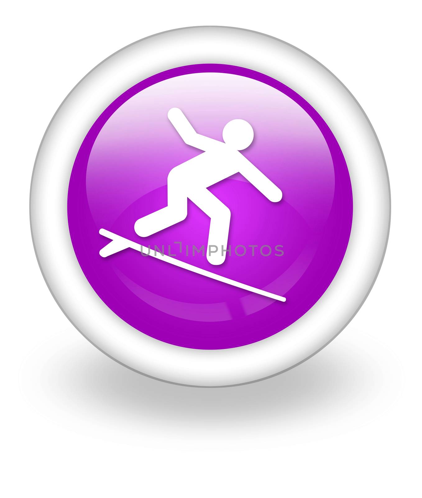 Icon, Button, Pictogram with Surfing symbol