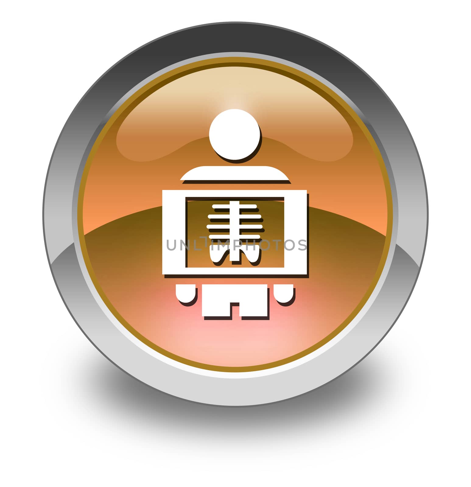 Icon, Button, Pictogram with X-Ray symbol