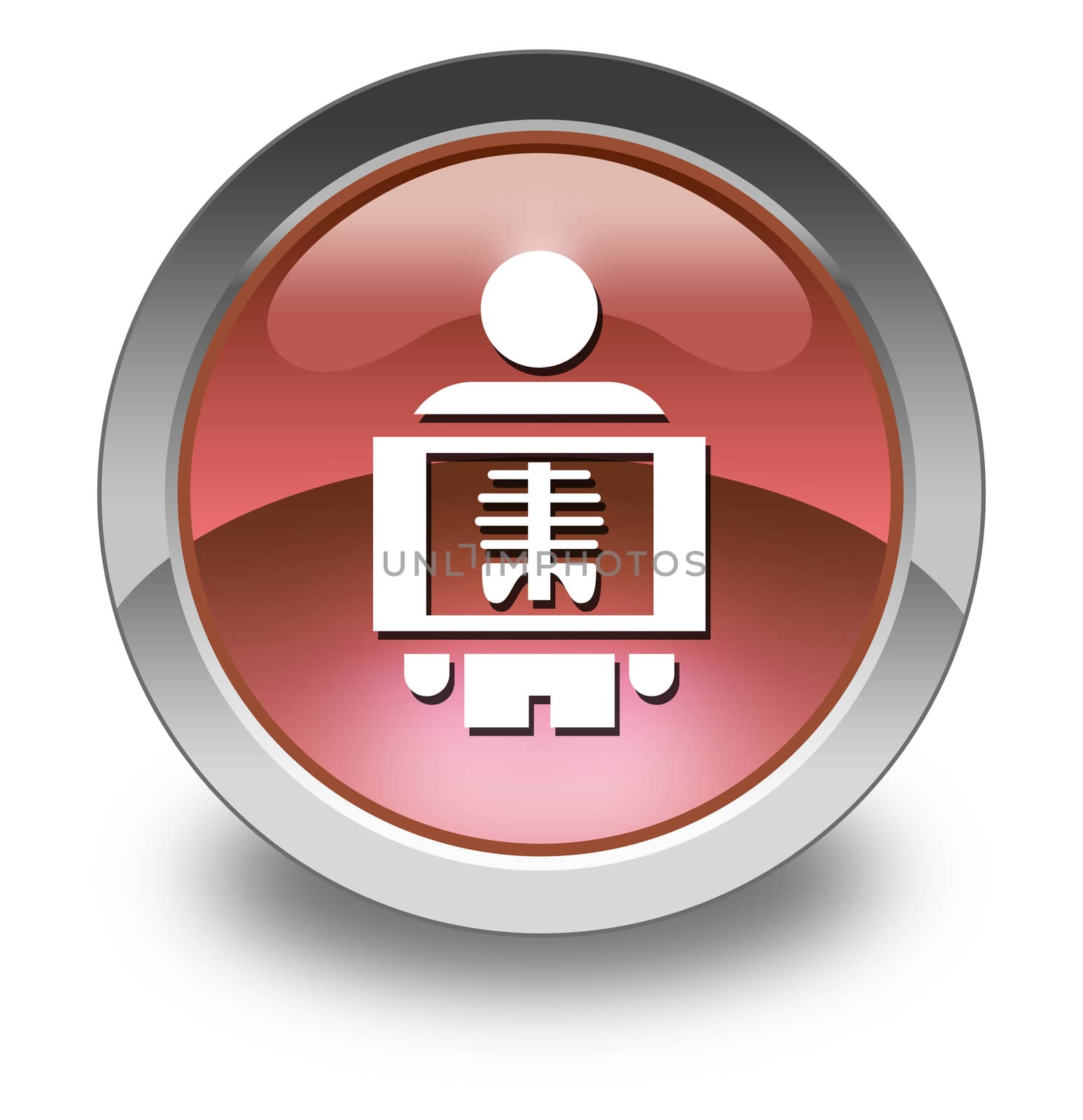 Icon, Button, Pictogram with X-Ray symbol