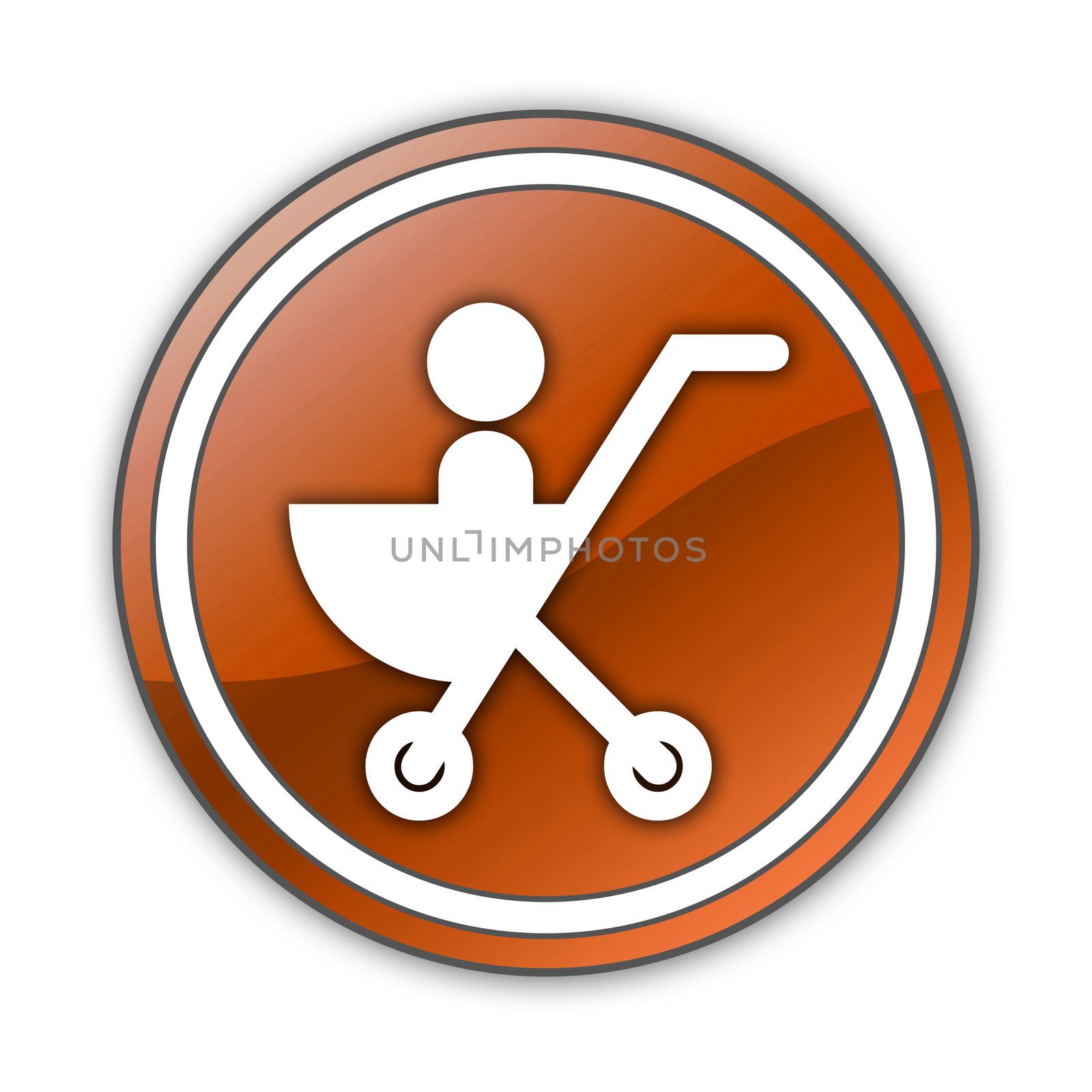 Icon, Button, Pictogram Stroller by mindscanner