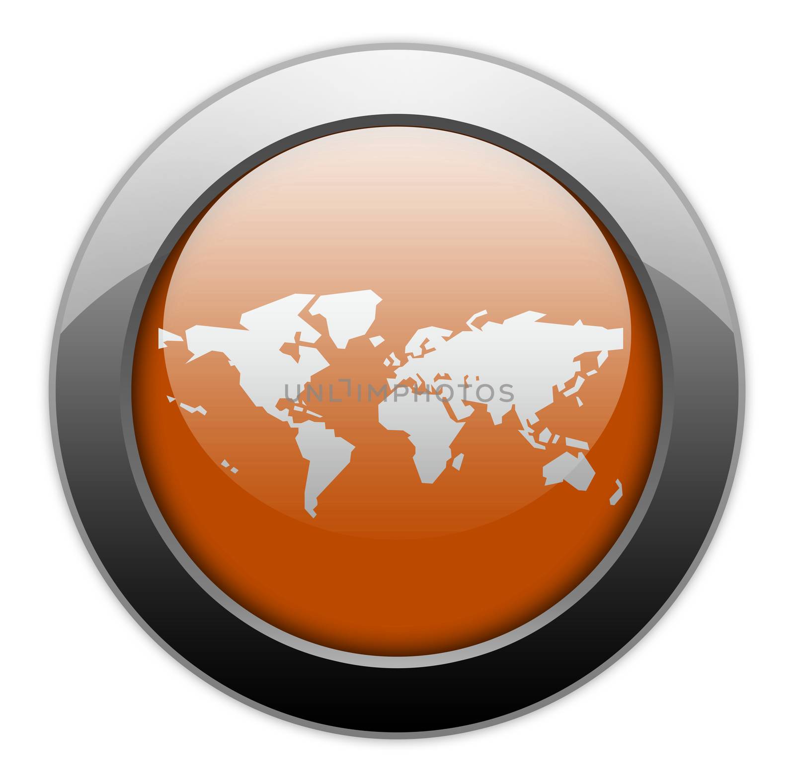Icon, Button, Pictogram World Map by mindscanner
