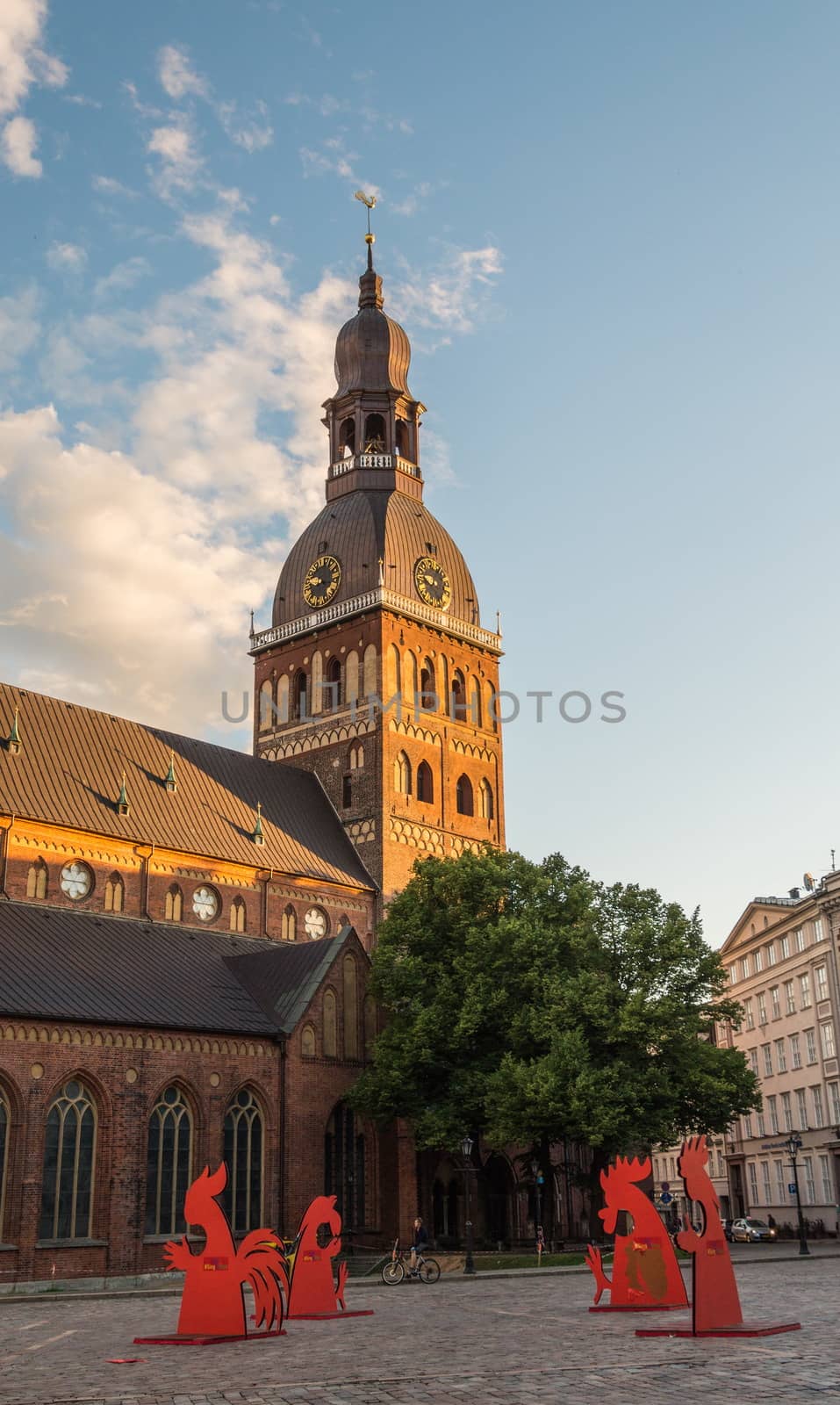 House cathedral in Riga, Latvia in a summer evening