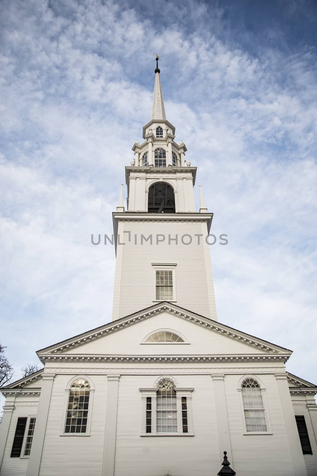 The beautiful Unitarian Church at Newburyport MA, USA