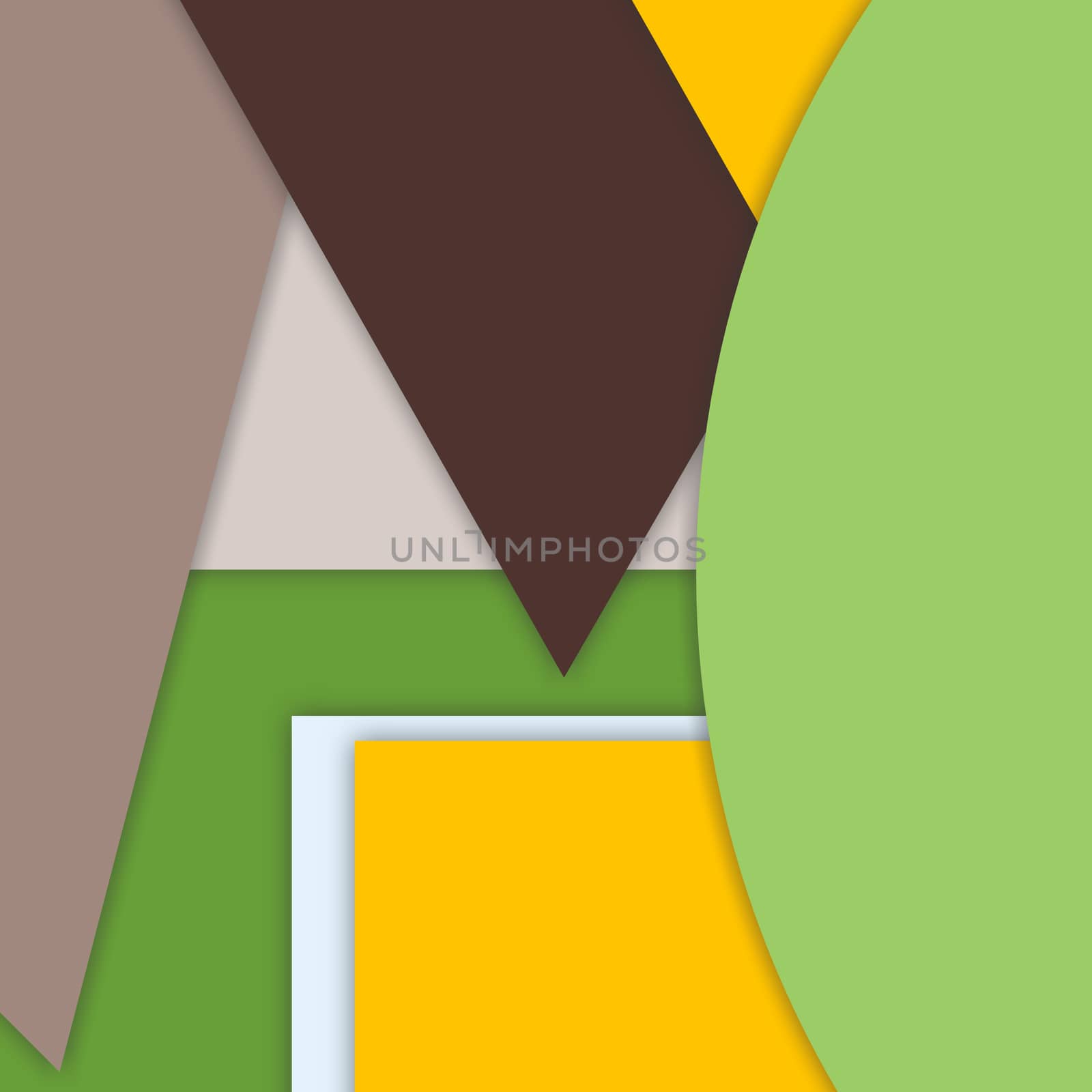 Illustration of a modern layered flat shapes background